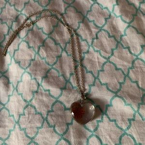 Glass flower necklace